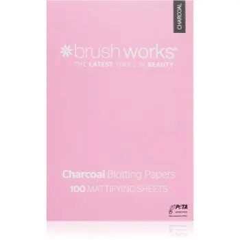 Brushworks Charcoal Blotting Papers foițe cu efect matifiant