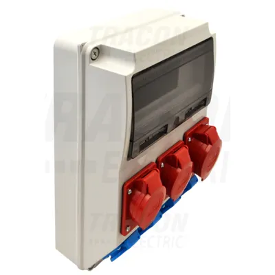 Cutie de distributie, fara protectie TDB03-12M Out:4×SCHUKO+2×16A(3P+N+E)+1×32A(3P+N+E)