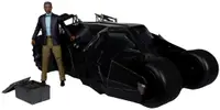 Set figurine de colecție McFarlane DC Comics: Batman - Lucius Fox & Tumbler (Gold Label)