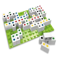 Joc 2 in 1 Potriveste 4 & Domino curcubeu Hubelino (71 piese)