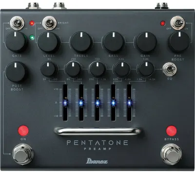 Pedală de efecte sonore Ibanez - PTPRE Pentatone Preamp, negru