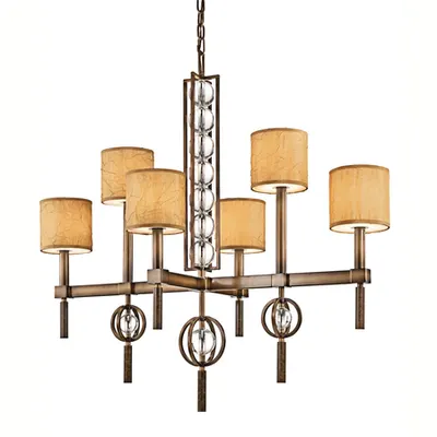 Corp de iluminat suspendat, lustra Celestial 6 Light Rectangular Chandelier