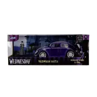 Jada Wednesday Set Masinuta Metalica Volkswagen Beetle 1:24 Si Figurina Metalica Wednesday 7cm