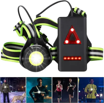 Lampă de alergare WEST BIKING cu 500 lumeni (piept)