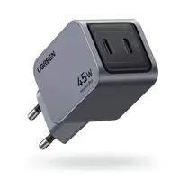 Incarcator Retea UGREEN X707 Nexode Pro, 45W, 3A, 2 x USB-C, Gri