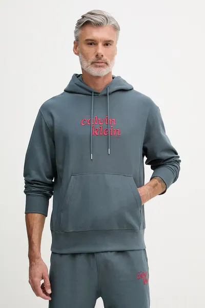 Calvin Klein Jeans hanorac cu glugă pentru bărbați, din bumbac