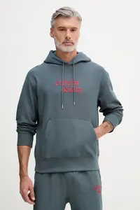 Calvin Klein Jeans hanorac cu glugă pentru bărbați, din bumbac