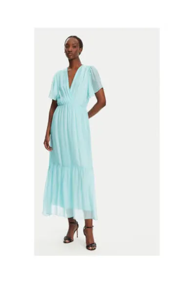 Rochie de vara Dama - Albastru - 70% viscoza - 30% matase