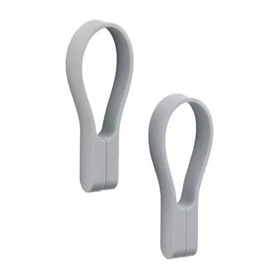 Clipsuri pentru prosoape gri-deschis 2 buc. din silicon Loop – Zone