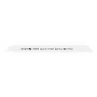 Panza de ferastrau alternativ de 230 mm, 10-14 TPI (design cu dinti progresivi), pentru taierea lemnului, a materialelor asemanatoare lemnului, a otelului, a metalelor neferoase si a aluminiului.