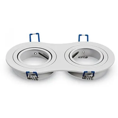 Corp spot 2XGU10 alb unghi reglabil V-TAC SKU-3601