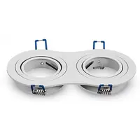Corp spot 2XGU10 alb unghi reglabil V-TAC SKU-3601