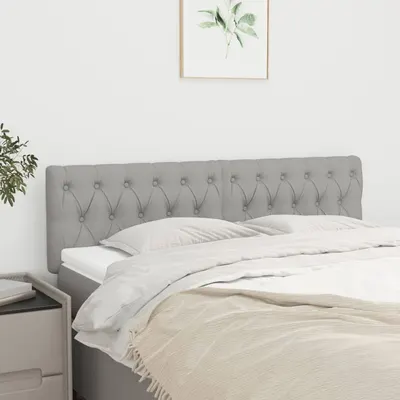 vidaXL Tăblii de pat, gri deschis, 144x7x78/88 cm, textil