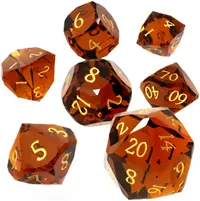 Set de zaruri GlassStaff - Glass RPG Dice Set, Emberion (7 buc.)