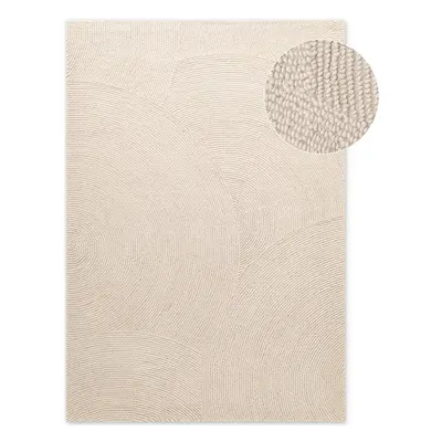 Covor în culoare naturală deschisă țesut manual din lână 80x150 cm Calmio – Hanse Home