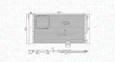 Radiator AC condensator cu uscator potrivit MERCEDES C (CL203), C T-MODEL (S203), C (W203), CLK (C209), SL (R230) 2.2D-5.4 05.00-01.12