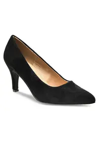Pantofi dama - material textil - negru -