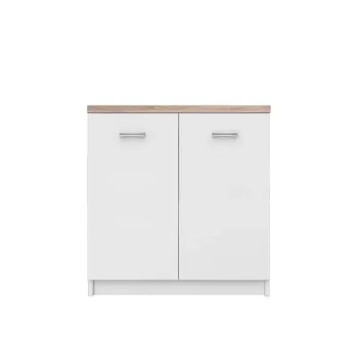 Comoda TOP MIX, 2 usi, alb, 80x33x85 cm