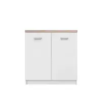 Comoda TOP MIX, 2 usi, alb, 80x33x85 cm