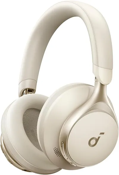 Căști wireless cu microfon Anker - Space One, ANC, alb