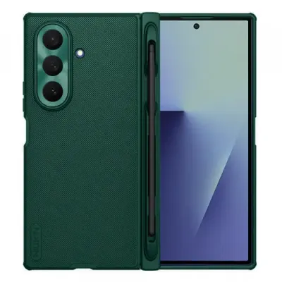 Husa MagSafe pentru Samsung Galaxy Z Fold7 F966, Nillkin, Super Frosted Shield with Pen Holder, Verde