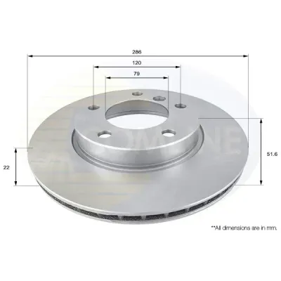 Disc frana COMLINE ADC1702V