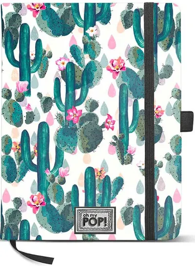 Carnetel cu elastic Karactermania OMP! - Cactus