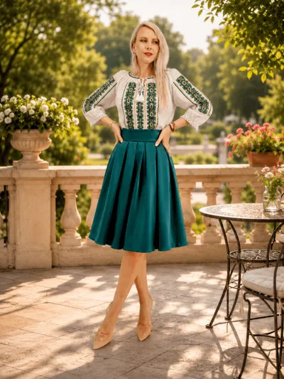 Set traditional format din ie si fusta 44