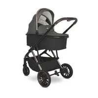 Carucior 3 in 1 pentru copii Lorelli Aria Green, cosulet auto Aria Luxe 40-87 cm inclus, cadru din aluminiu, parte sport reversibila, multiple accesorii, greutate admisa 22 kg
