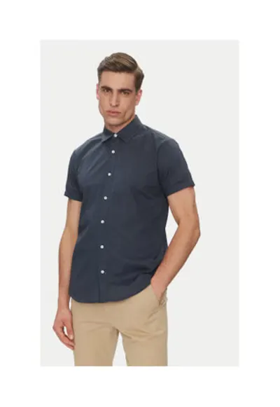 Tricou barbati - model INGENTOR 20-552 400 - bleumarin - bumbac