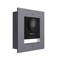 Post exterior modular videointerfon IP Hikvision DS-KD8003-IME1(B)/FL, montaj ingropat, 1 buton, 2000 de utilizatori, autentific