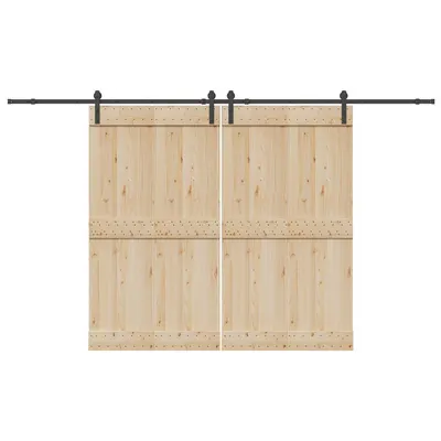 Gossi set feronerie pentru usi glisante, negru, 366 cm, otel