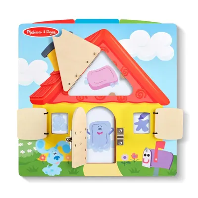 Placă de lemn cu activități Melissa & Doug - Puzzle-urile lui Blu