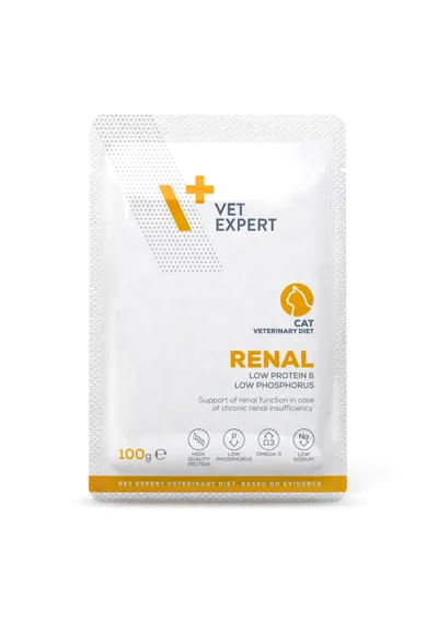 Dieta veterinara umeda pentru pisici cu insuficienta renala Vet Expert Renal Cat, 100 g