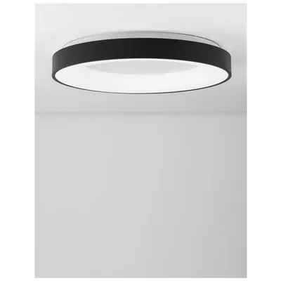 Plafoniera RANDO THIN Nisipiu Negru Aluminiu & Acrylic LED 50 Wat 230 Volt 3250Lm 4000K IP20