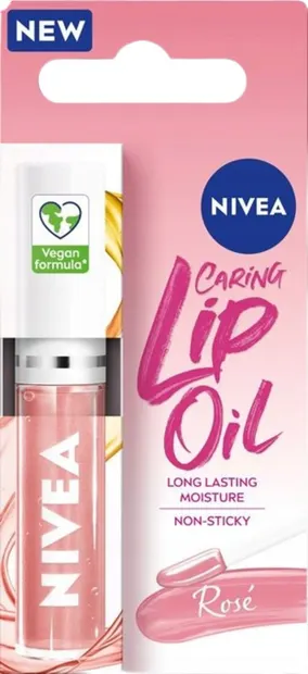 Nivea Luciu de buze Rose, 4.8 g