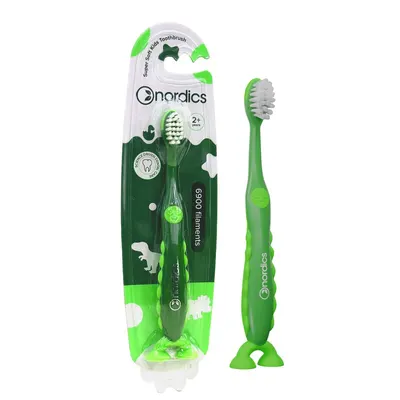 Periuta de dinti pentru copii 6900 filamente - super moale - + 2 ani - verde Nordics