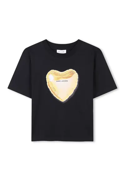 Tricou cu imprimeu grafic - Auriu/Negru stins