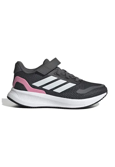 Pantofi sport Runfalcon 5 din plasa cu logo si velcro - Roz/Gri antracit