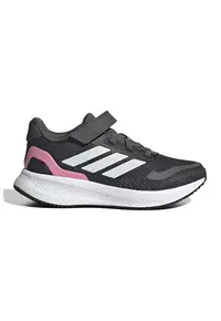 Pantofi sport Runfalcon 5 din plasa cu logo si velcro - Roz/Gri antracit