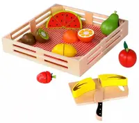 Set de joc Tooky Toy - Fructe pentru taiat, prospetime