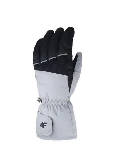 Manusi de schi barbati FNK M107 - reflectorizante - ajustabile - gri deschis