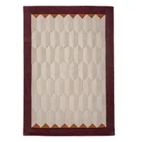 Covor burgundy/în culoare naturală țesut manual din lână 200x290 cm Apex Border Wool – Flair Rugs
