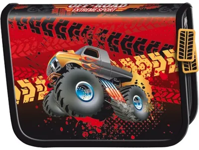 Penar școlar Bambino Premium Monster Truck - cu un fermoar