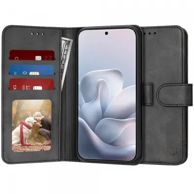 Husa pentru Motorola Edge 70 Fusion, Techsuit, Diary Book, Neagra