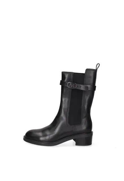 Ghete Chelsea de piele Valoria Lux - Negru