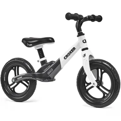 Bicicleta fara pedale copii CROXER Titanium Pro, Negru/Alb, Copii