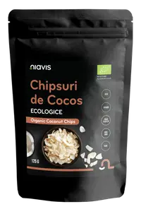 Chipsuri de cocos ecologice, 125g, Niavis