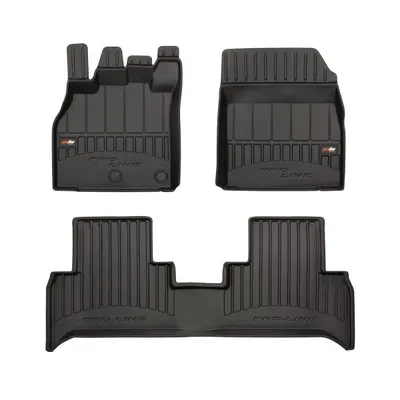 Set covorase cauciuc 3 piese proLine 3D, negru, potrivit RENAULT GRAND SCENIC III, SCENIC III 12.08-, Minivan