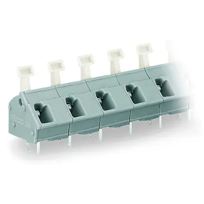 PCB terminal block; push-button; 2.5 mm²; Pin spacing 10/10.16 mm; 6-pole; CAGE CLAMP®; commoning option; 2,50 mm²; gray